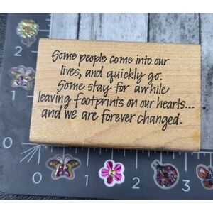 Annticipations Some People Come Quickly Footprints Forever Rubber Stamp #R1